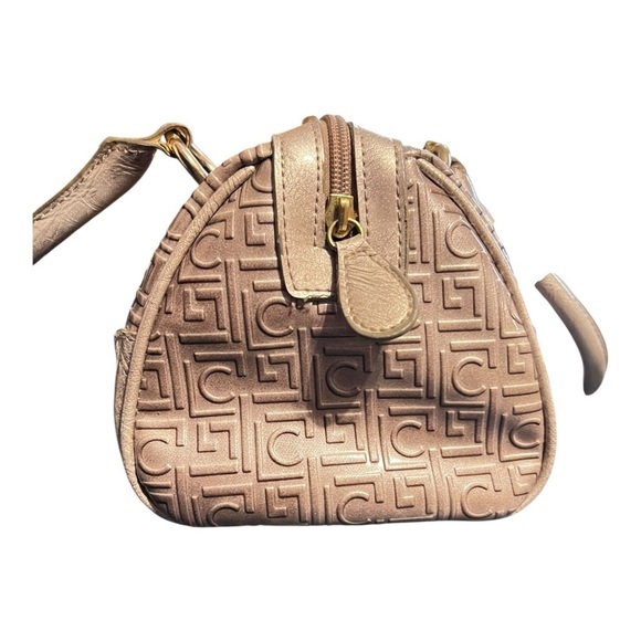 Liz Claiborne Silver Embossed Satchel & Matching Wallet Set - Picture 6 of 11